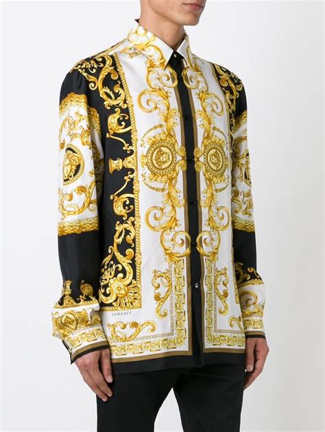 men versace shirt free shipping|vintage Versace men's shirts.